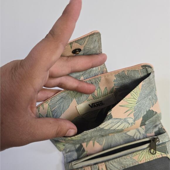 Vans Pink Tropical Themed Bi-fold Wallet with Tons of Pockets - Picture 11 of 16